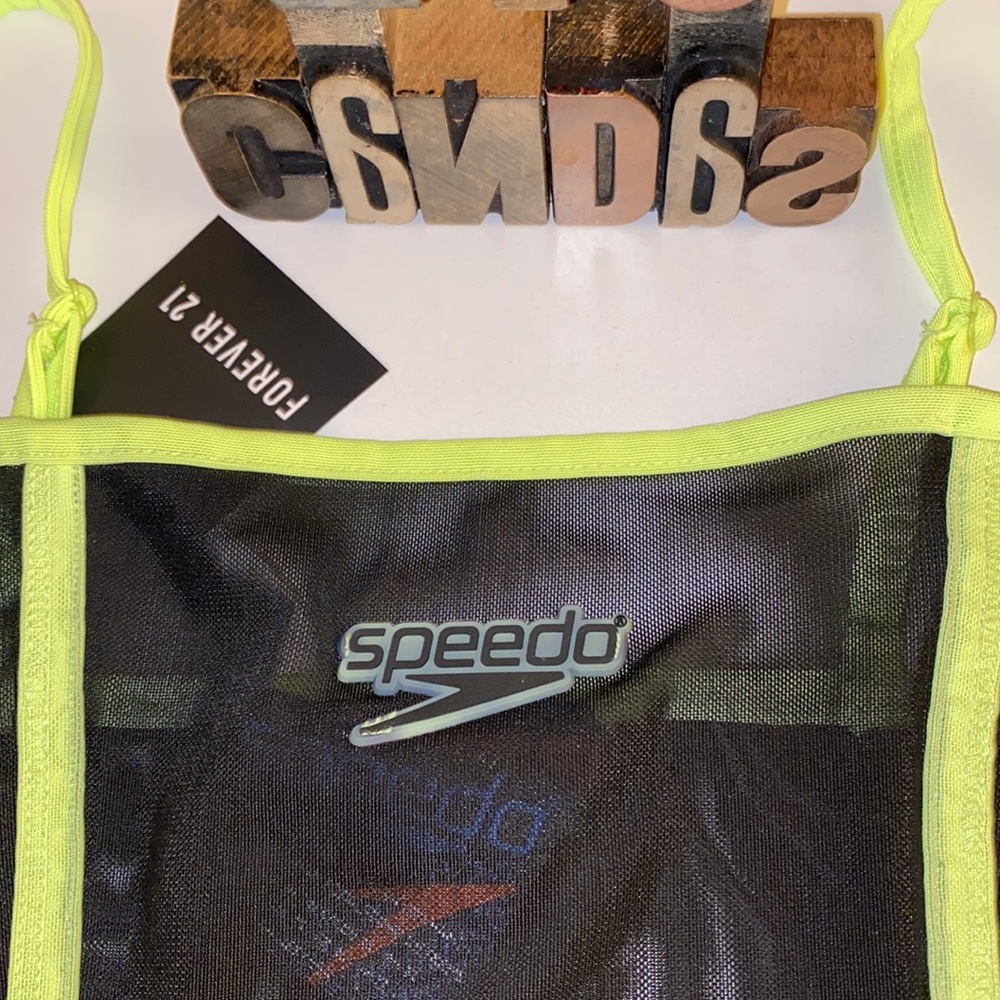 🆕🏊‍♀️SPEEDO/FOREVER 21 Mesh Swim Dress - Picture 3 of 10
